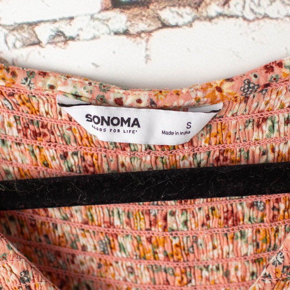 Sonoma Goods for‎ Life Women's Long Sleeve Small Floral Blouse - Picture 3 of 7